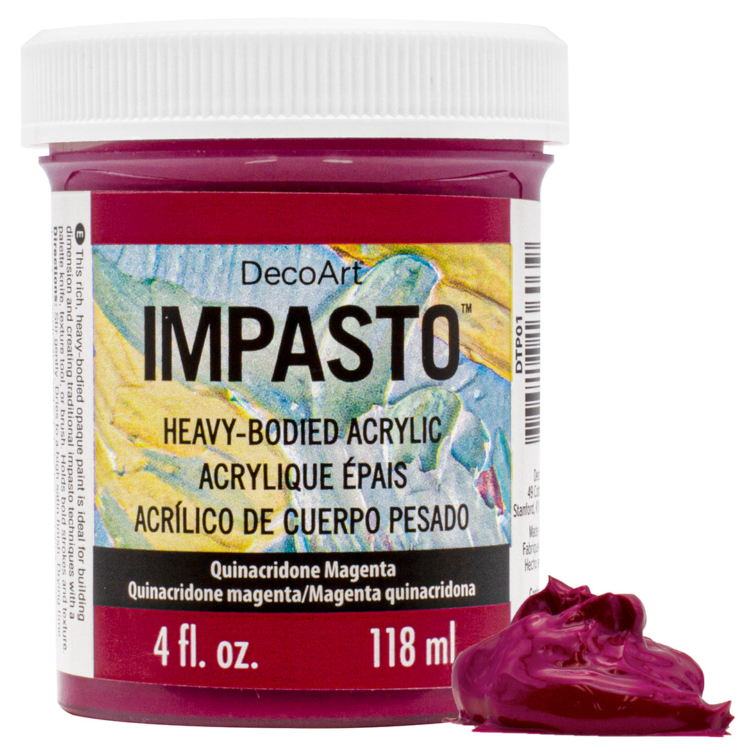 Deco Arts IMPASTO PAINT 4OZ QUINACRIDONE MAGENTA