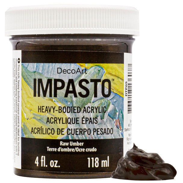 Deco Arts IMPASTO PAINT 4OZ RAW UMBER