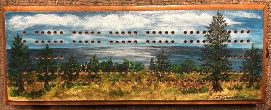 Pincushion Mountain - Cribbage Board by Lori and Don Terhark