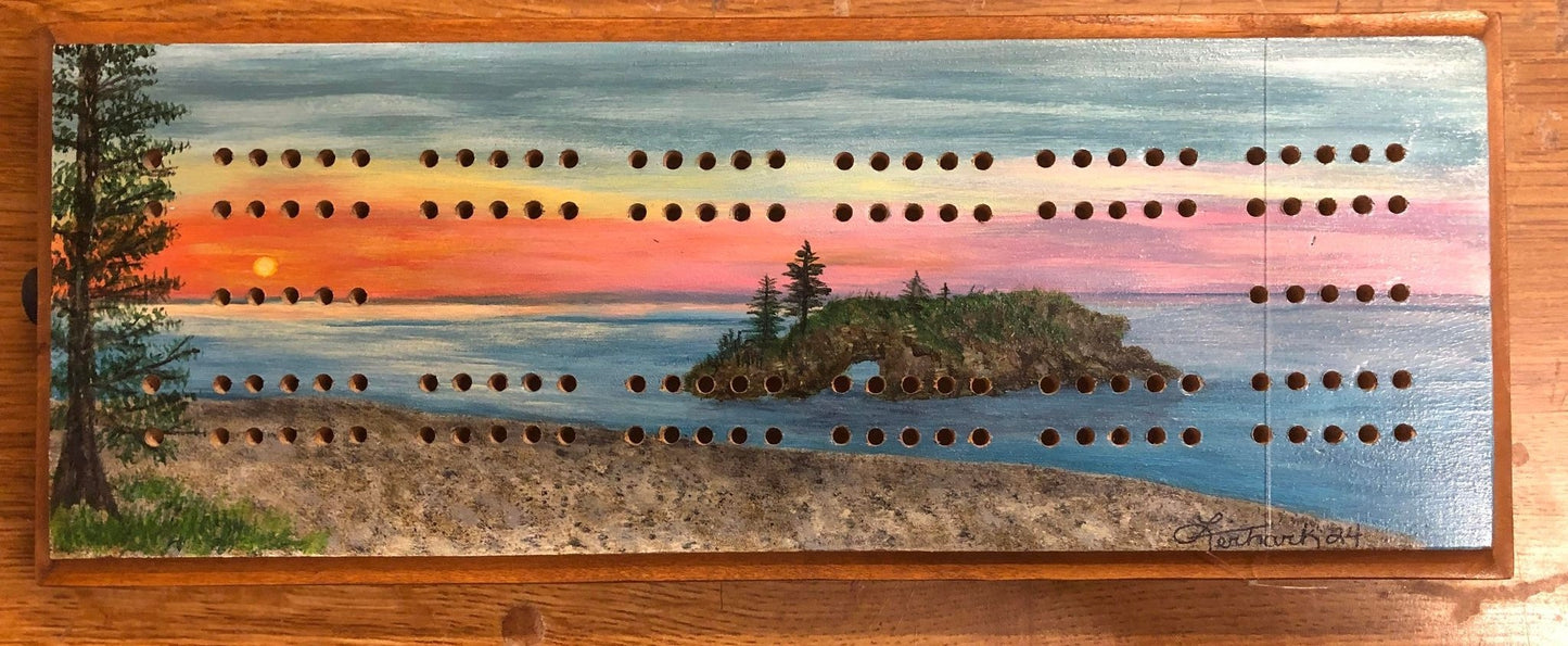 Hollow Rock - Cribbage Board by Lori and Don Terhark