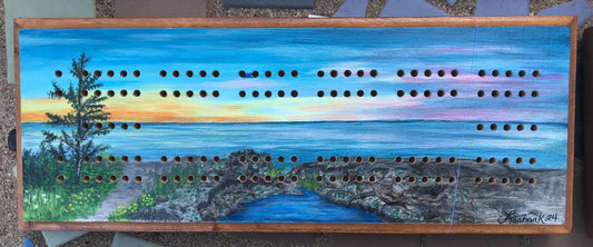 Artist Point #2 - Cribbage Board by Lori and Don Terhark