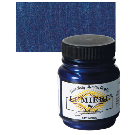 Jacquard Lumiere Acrylic metallic/pearlesce INDIGO 2.25OZ