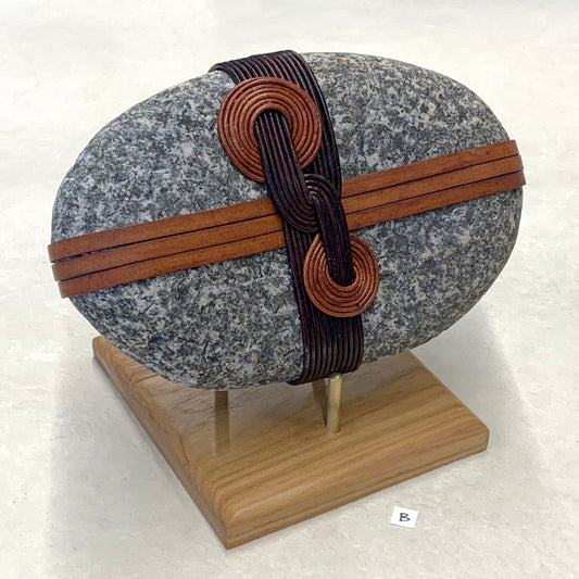 That's Wrap 5.5 x 4.5" leather bound Lake Superior Rock -Stand Sold separately by Jill Terrill